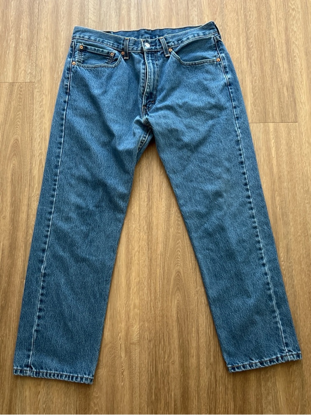 Levi's Men's Classic 505 Straight Leg Blue Denim Jeans